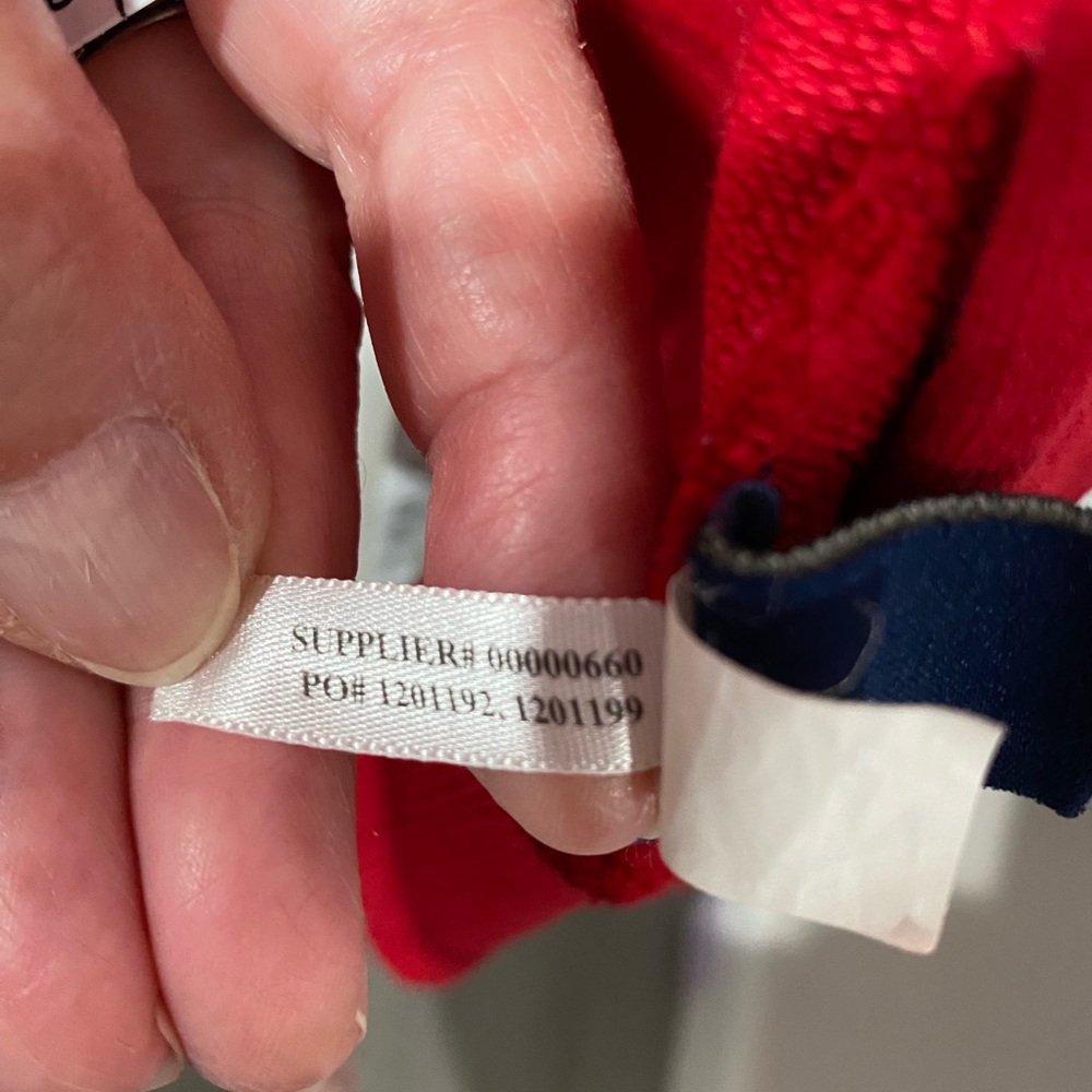 Chaps long cardigan, with unique closure feature, red, size S. Good condition. - Picture 4 of 8